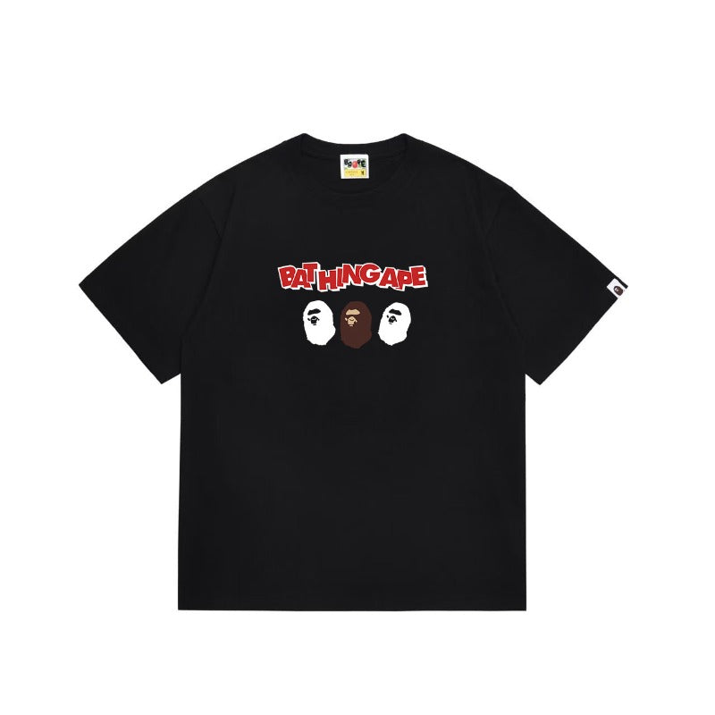 Bathing Shark and ape head print T Shirts NextBlock