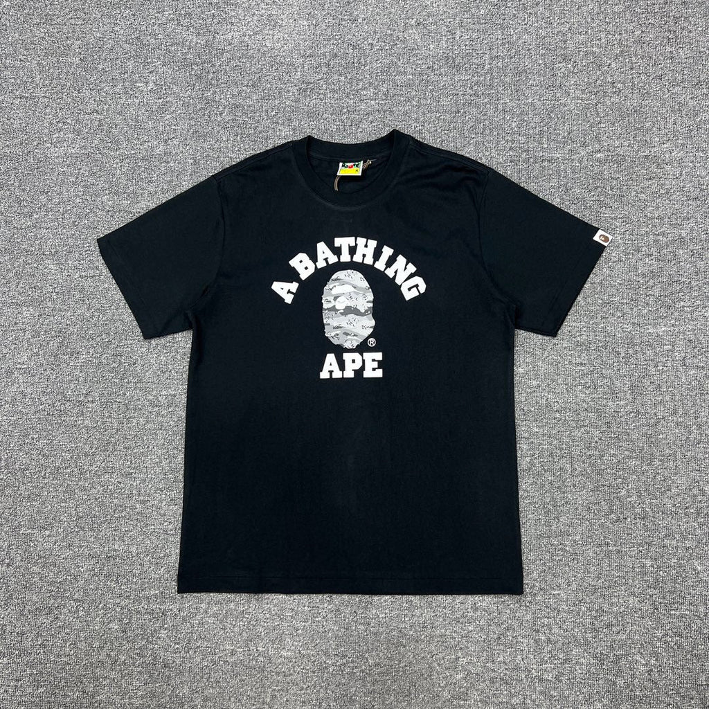 Bathing Shark and ape head print T-Shirt NextBlock
