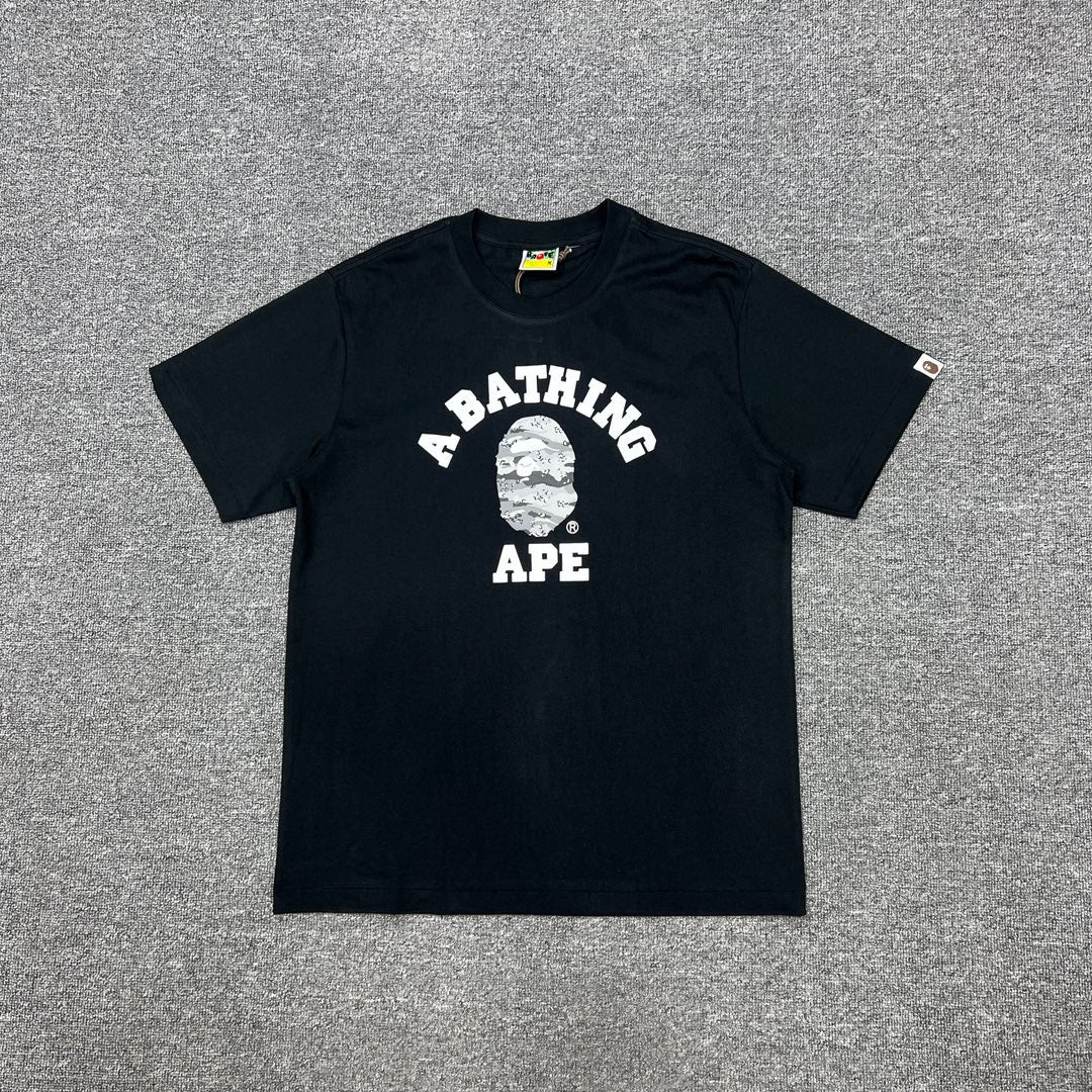 Bathing Shark and ape head print T-Shirt NextBlock