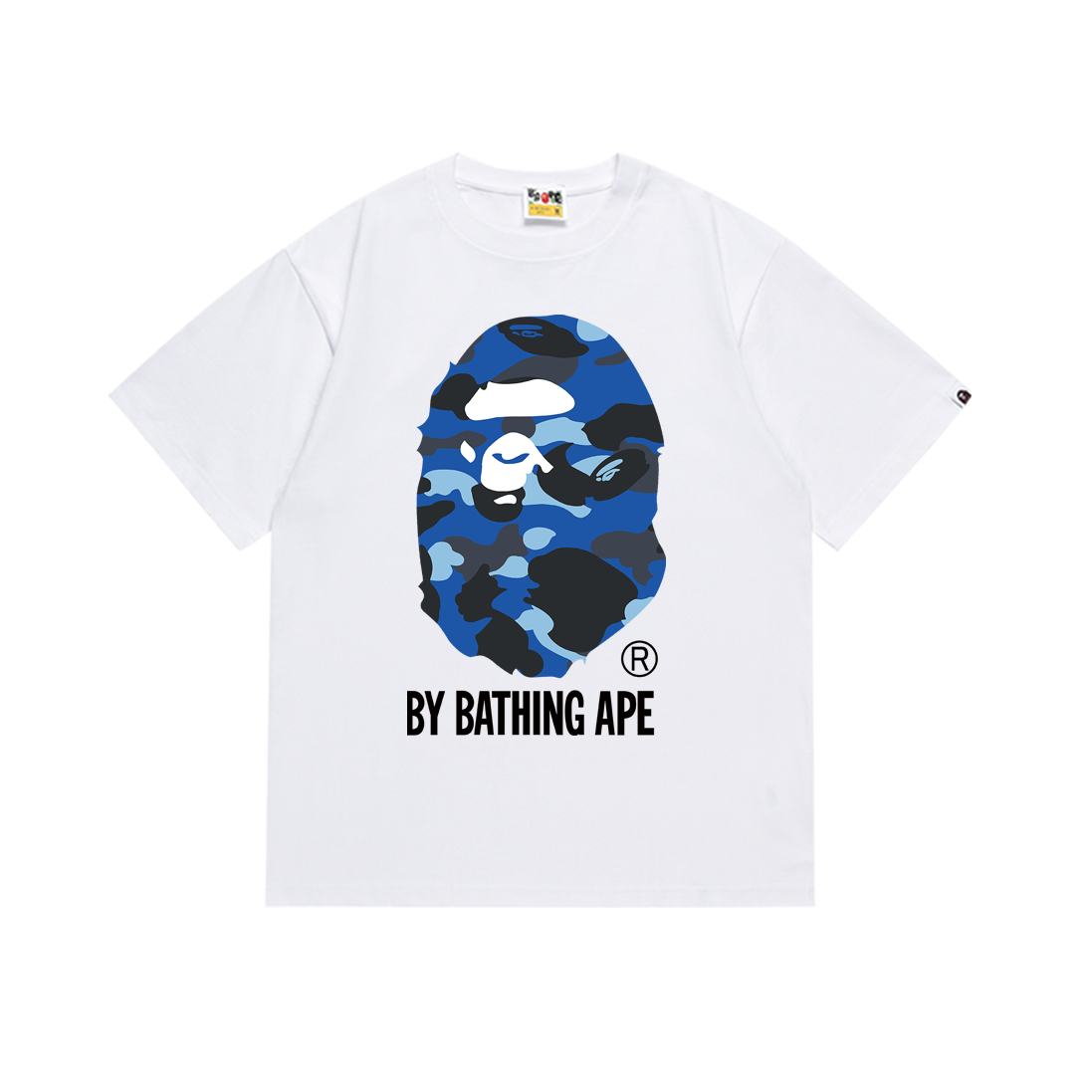 Bathing Shark and ape head print T-Shirt NextBlock