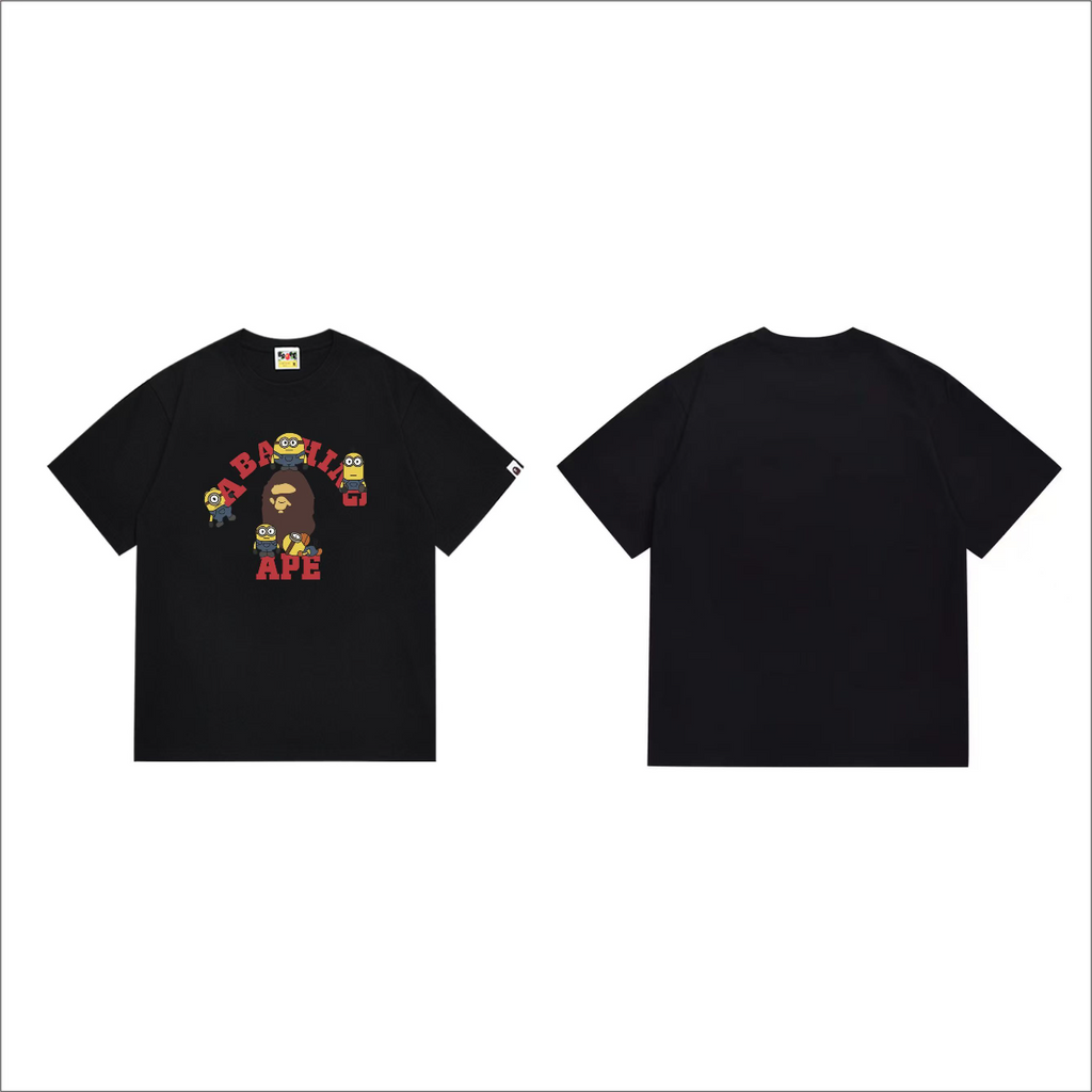 Bathing Shark and ape head print T-Shirt NextBlock