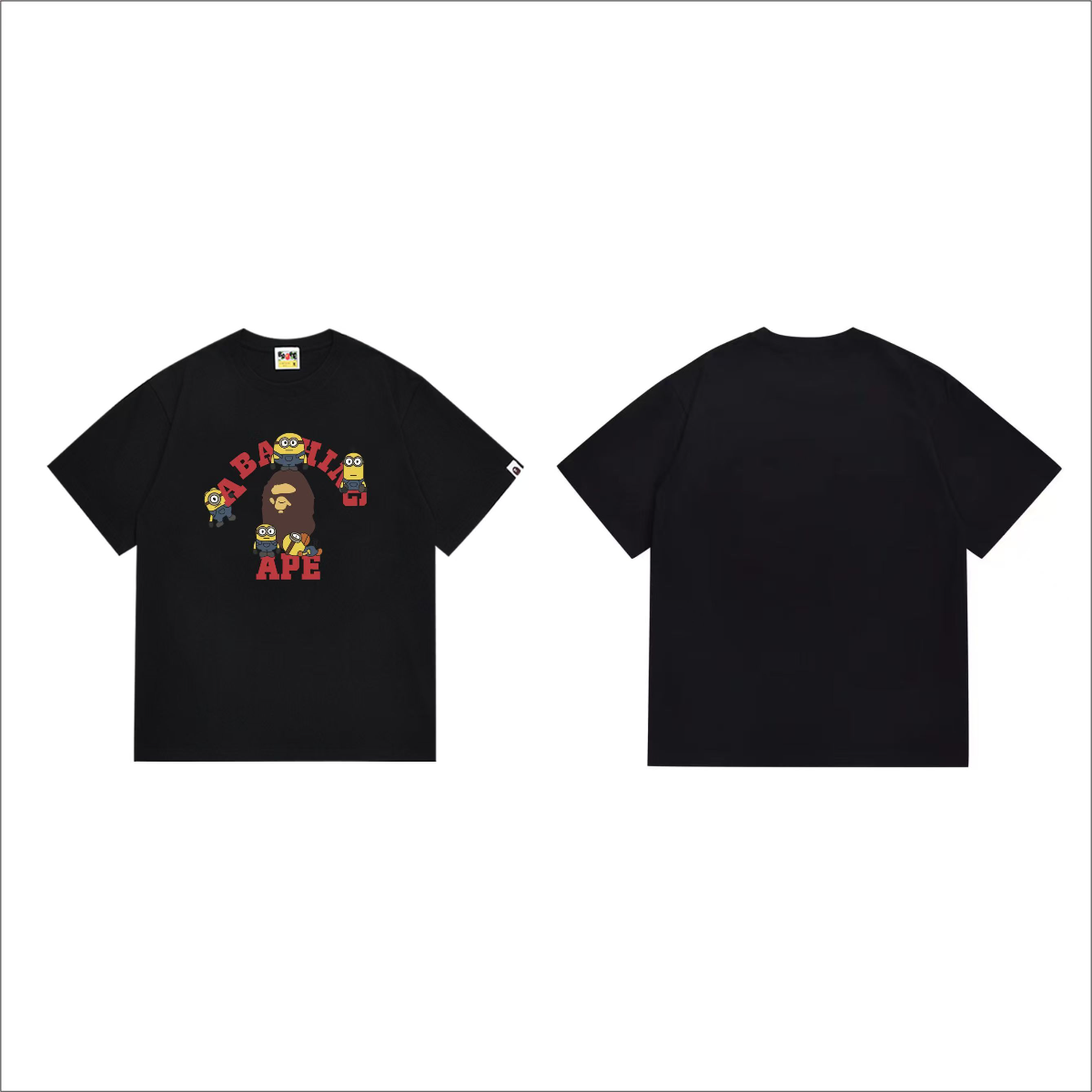 Bathing Shark and ape head print T-Shirt NextBlock