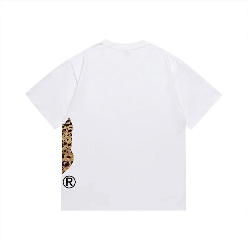 Bathing Shark and ape head print T Shirts NextBlock