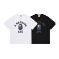 Bathing Shark and ape head print T Shirts NextBlock