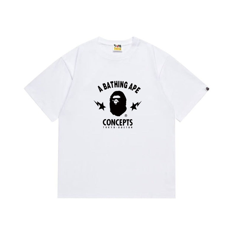 Bathing Shark and ape head print T Shirts NextBlock