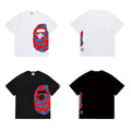 Bathing Shark and ape head print T Shirts NextBlock