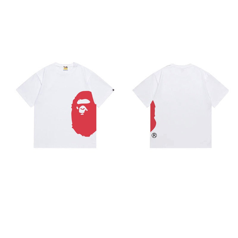 Bathing Shark and ape head print T Shirts NextBlock