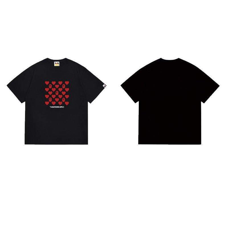 Bathing Shark and ape head print T Shirts NextBlock