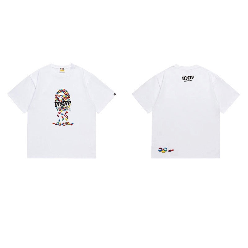 Bathing Shark and ape head print T Shirts NextBlock