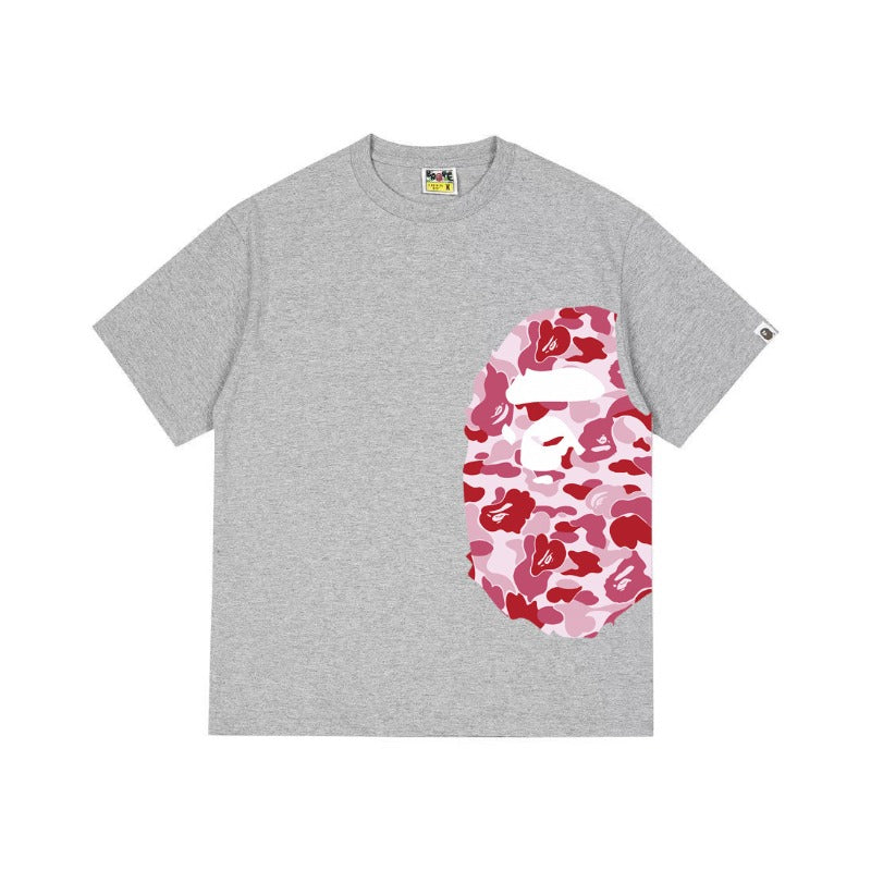 Bathing Shark and ape head print T Shirts NextBlock