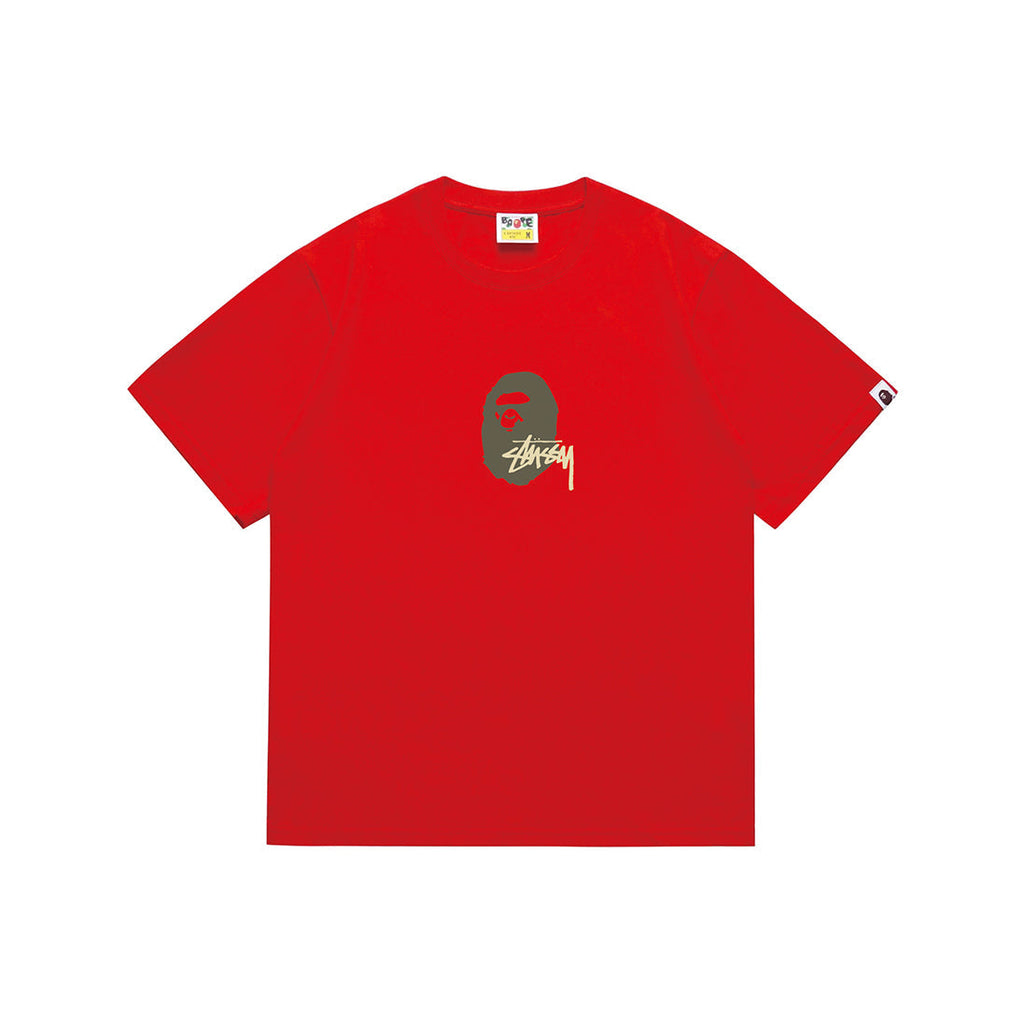 Bathing Shark and ape head print T-Shirt NextBlock