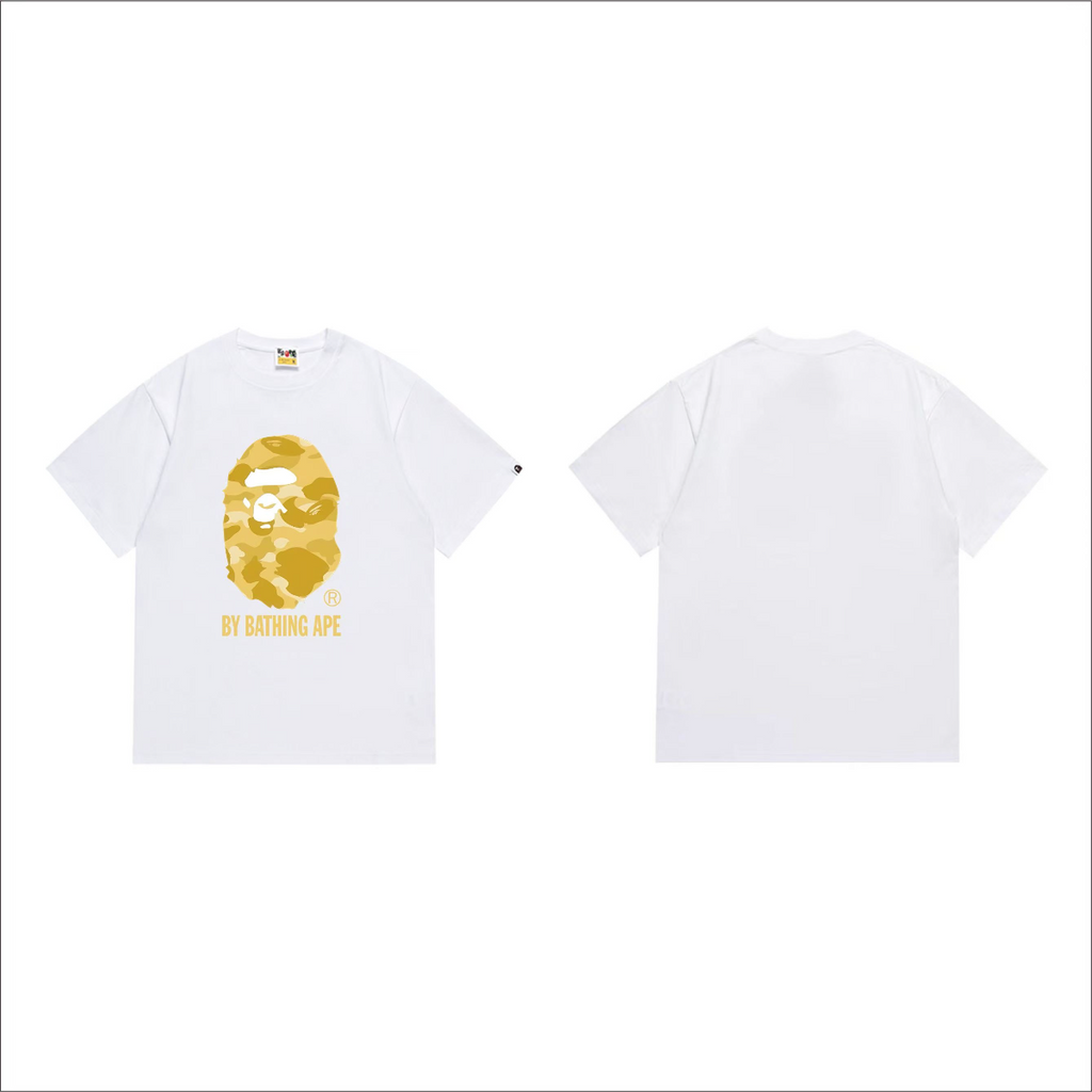 Bathing Shark and ape head print T-Shirt NextBlock