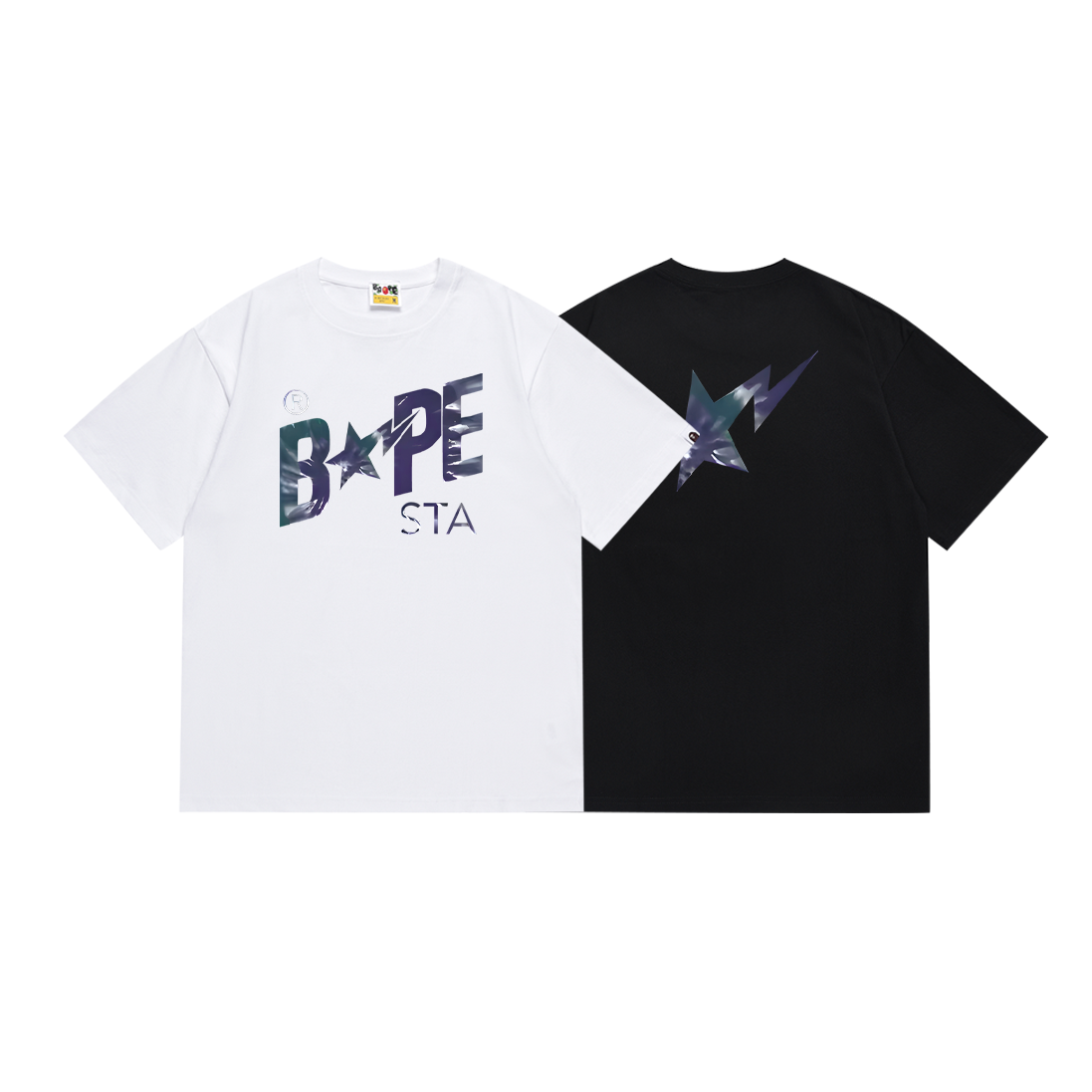 Bathing Shark and ape head print T Shirts NextBlock