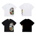 Bathing Shark and ape head print T Shirts NextBlock