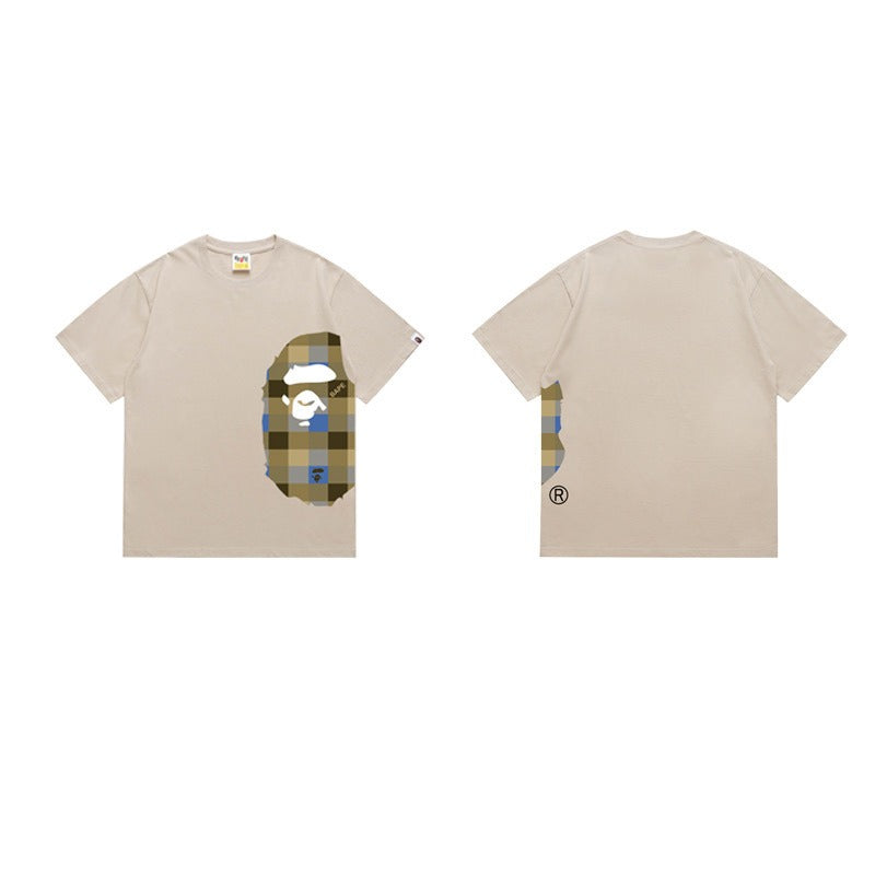 Bathing Shark and ape head print T Shirts NextBlock