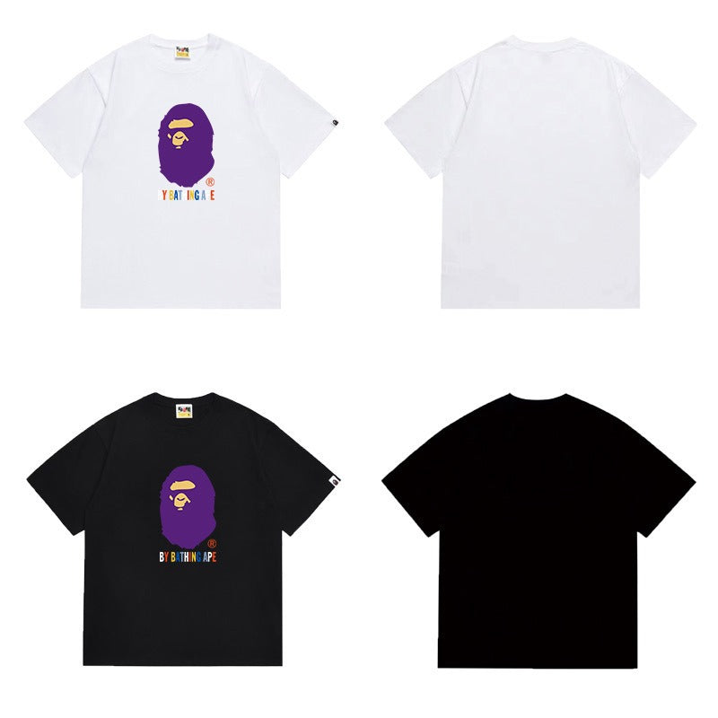 Bathing Shark and ape head print T Shirts NextBlock