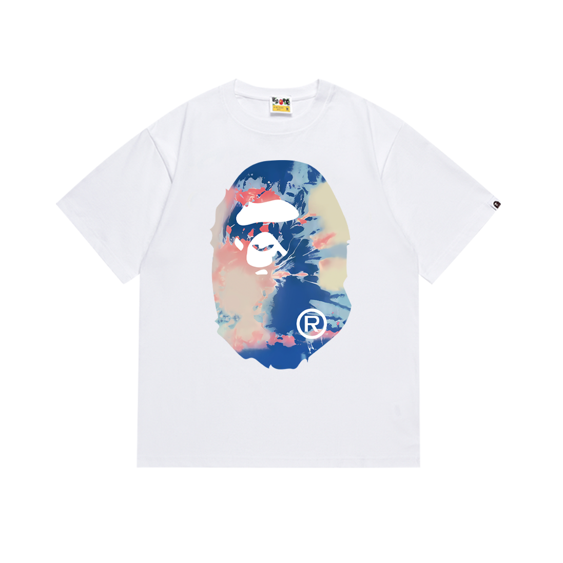 Bathing Shark and ape head print T-Shirt NextBlock