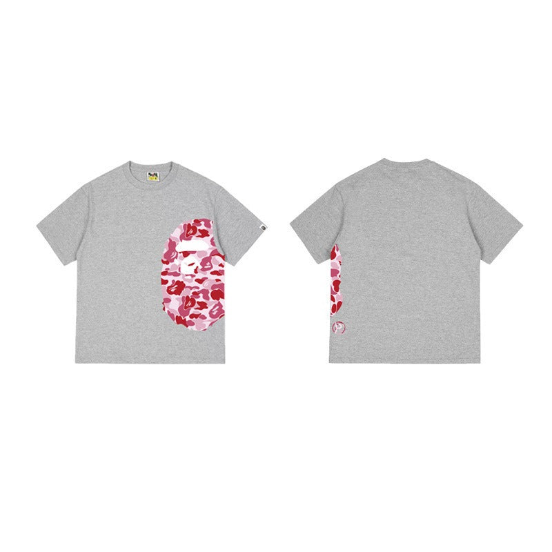 Bathing Shark and ape head print T Shirts NextBlock