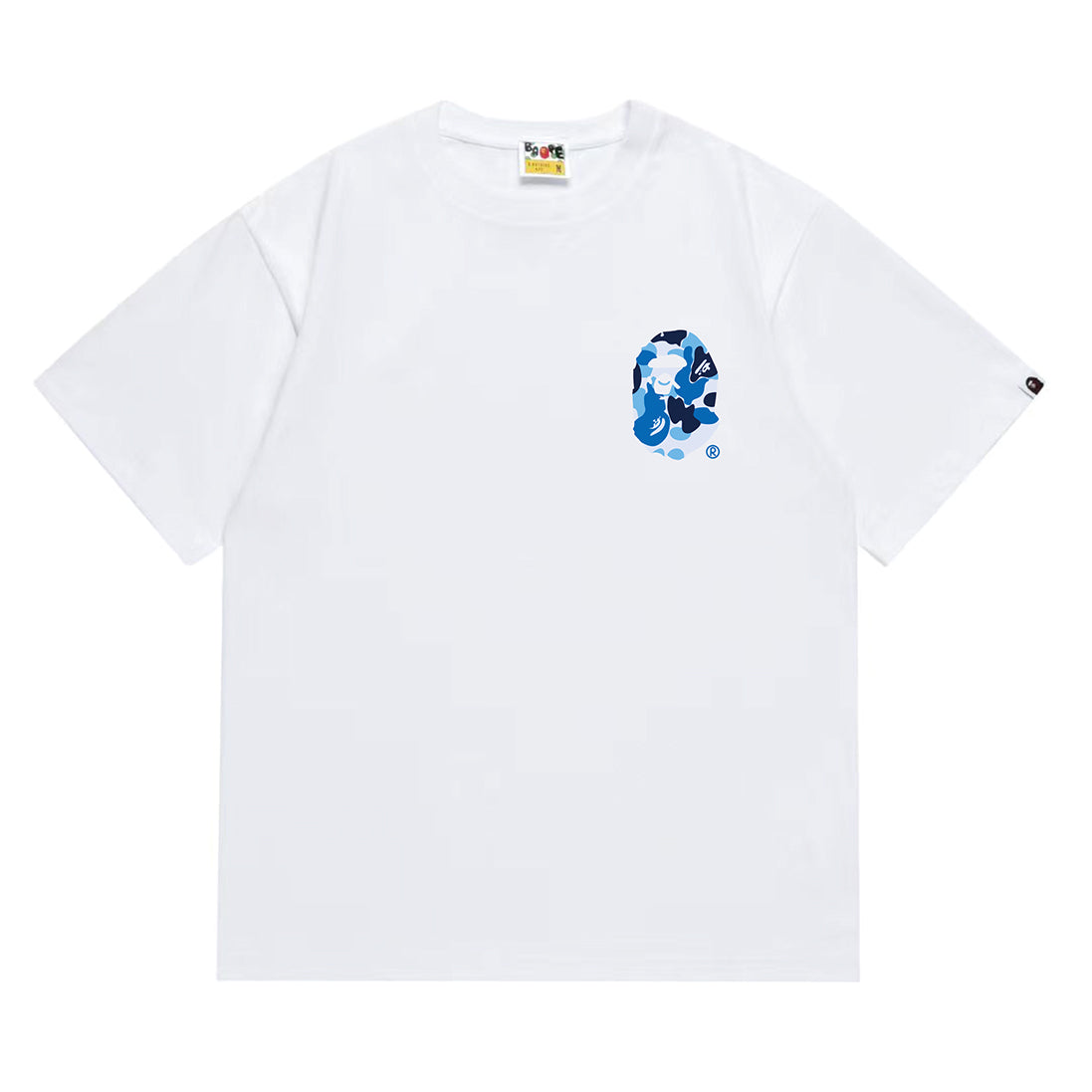 Bathing Shark and ape head print T-Shirt NextBlock