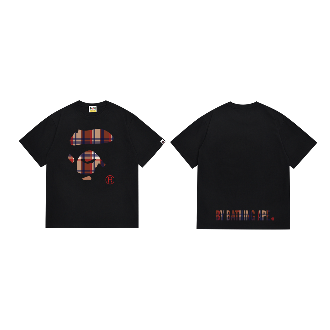 Bathing Shark and ape head print T-Shirt NextBlock