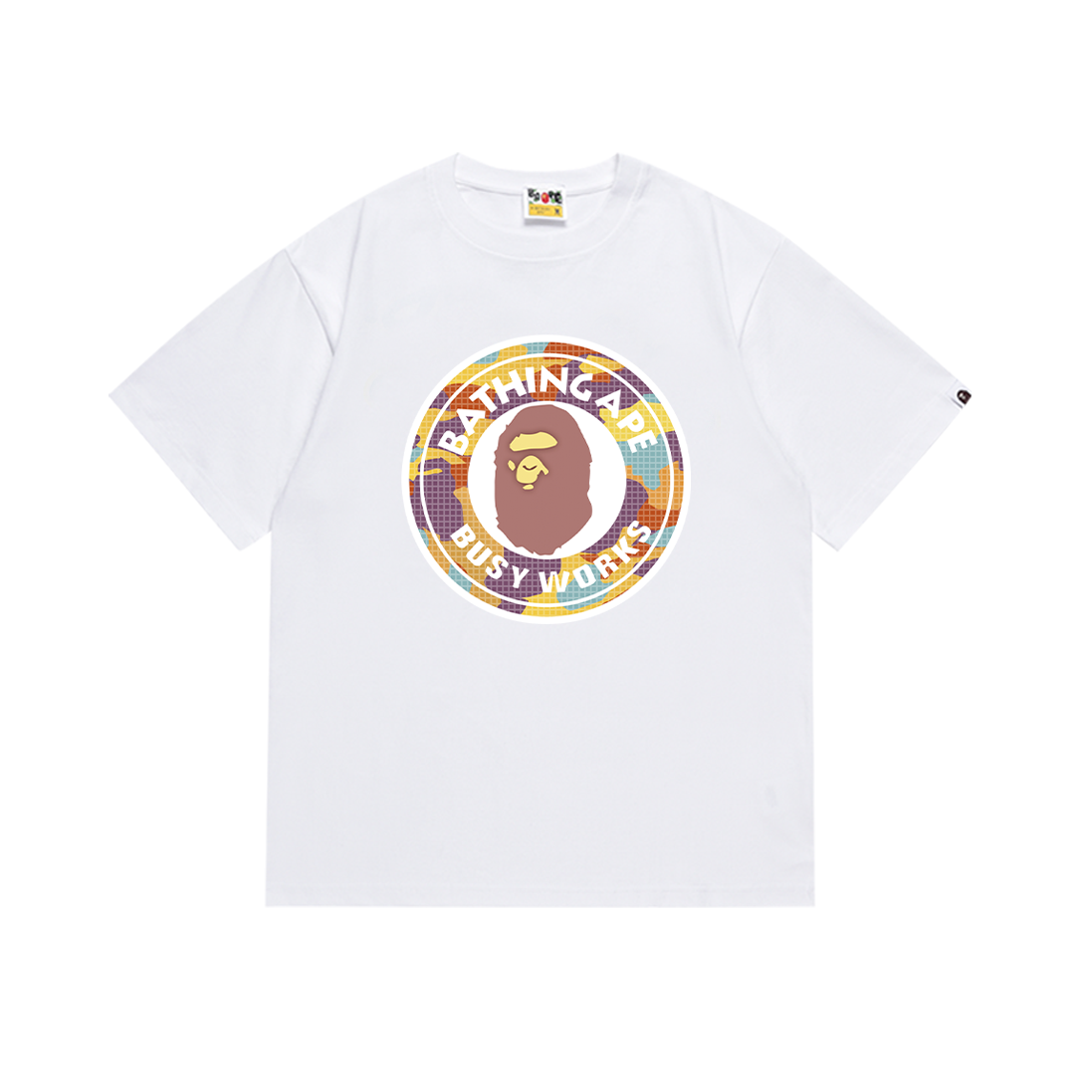 Bathing Shark and ape head print T-Shirt NextBlock