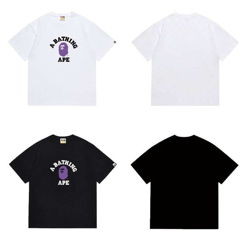 Bathing Shark and ape head print T Shirts NextBlock