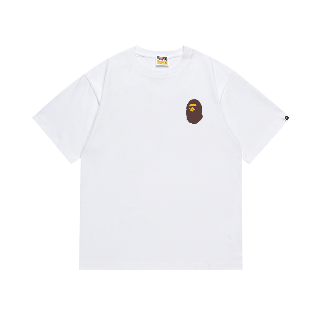 Bathing Shark and ape head print T-Shirt NextBlock
