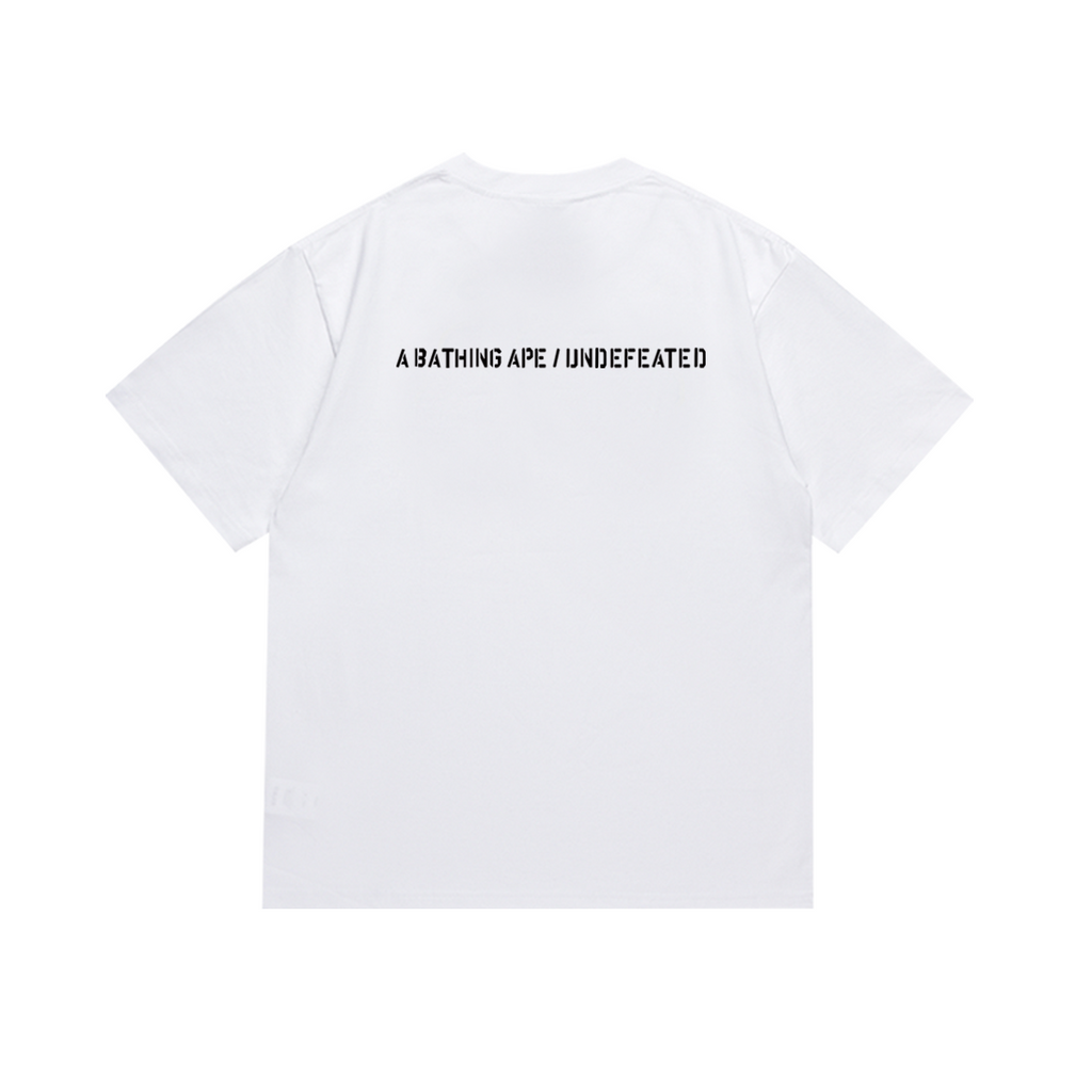Bathing Shark and ape head print T-Shirt NextBlock
