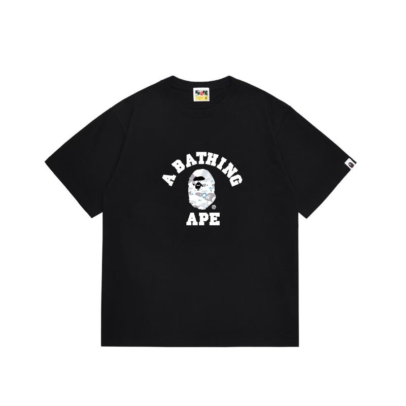 Bathing Shark and ape head print T Shirts NextBlock