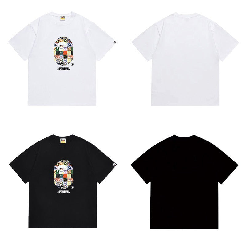 Bathing Shark and ape head print T Shirts NextBlock