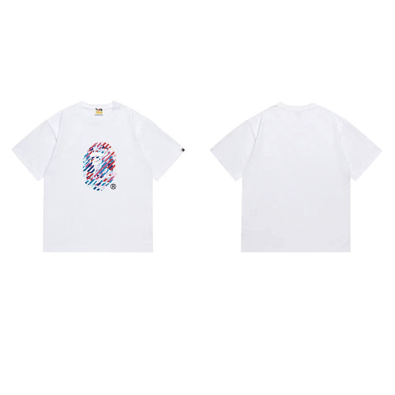 Bathing Shark and ape head print T Shirts NextBlock