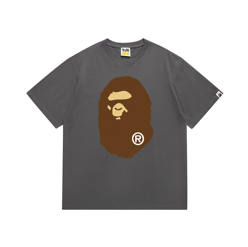 Bathing Shark and ape head print T-Shirt NextBlock