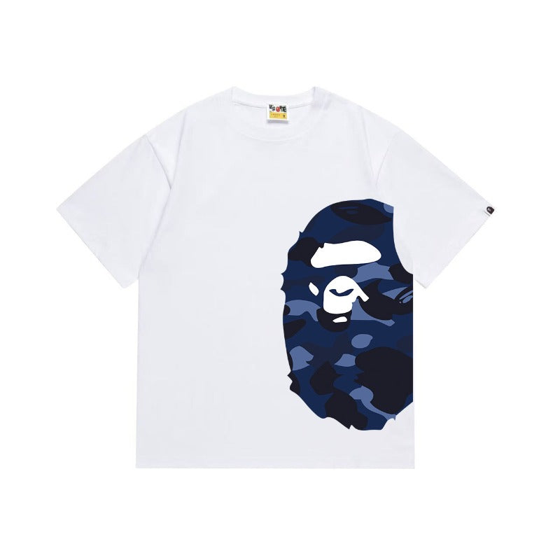Bathing Shark and ape head print T Shirts NextBlock