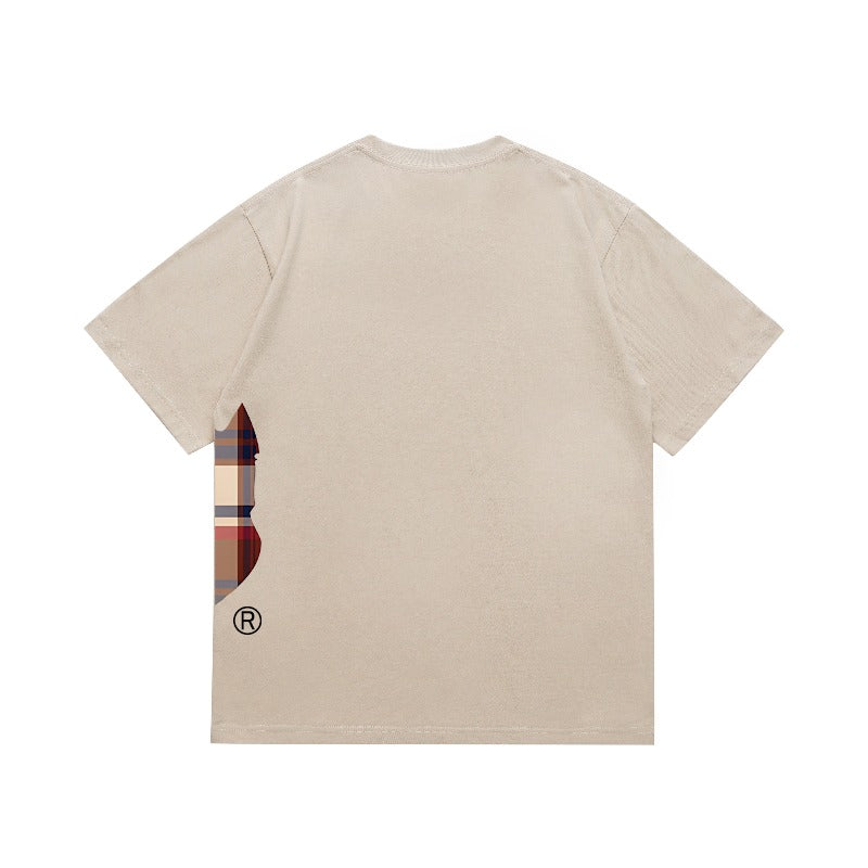 Bathing Shark and ape head print T Shirts NextBlock