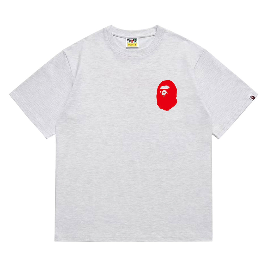Bathing Shark and ape head print T-Shirt NextBlock