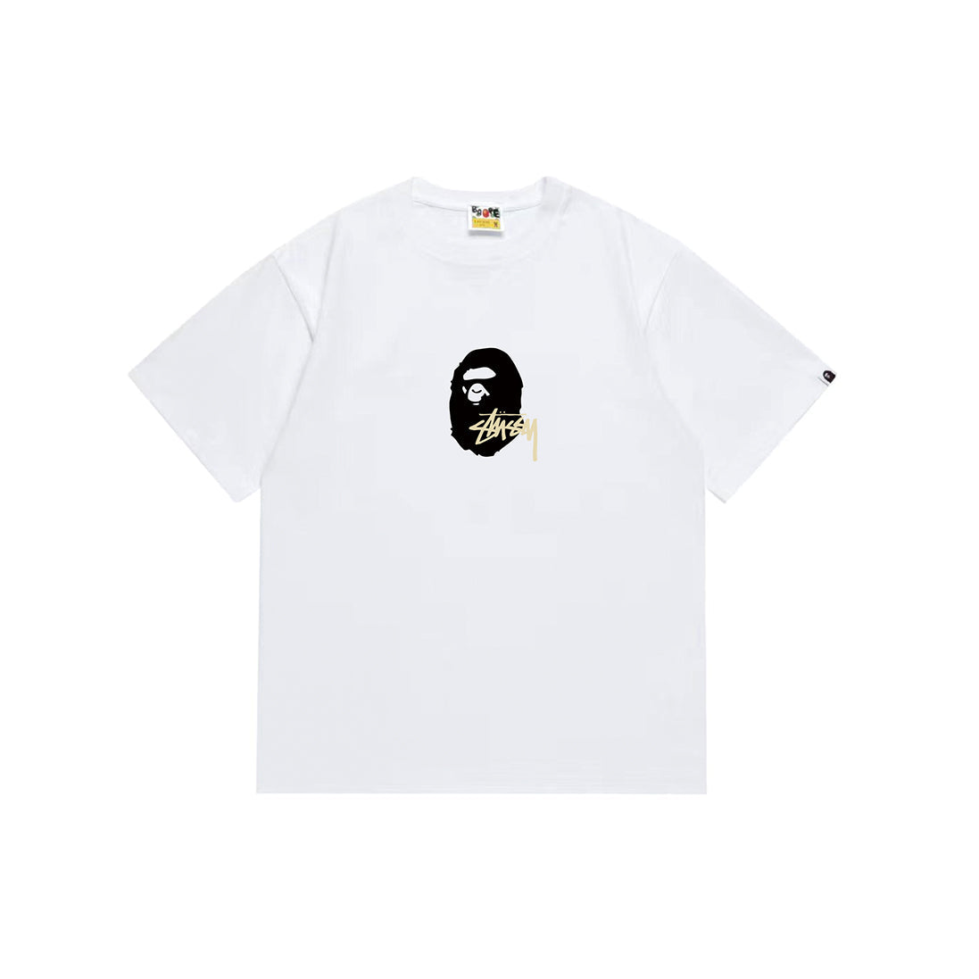 Bathing Shark and ape head print T-Shirt NextBlock