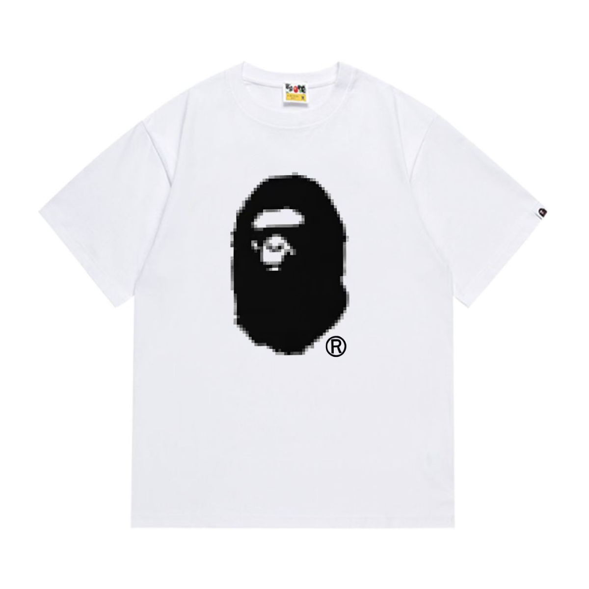 Bathing Shark and ape head print T-Shirt NextBlock
