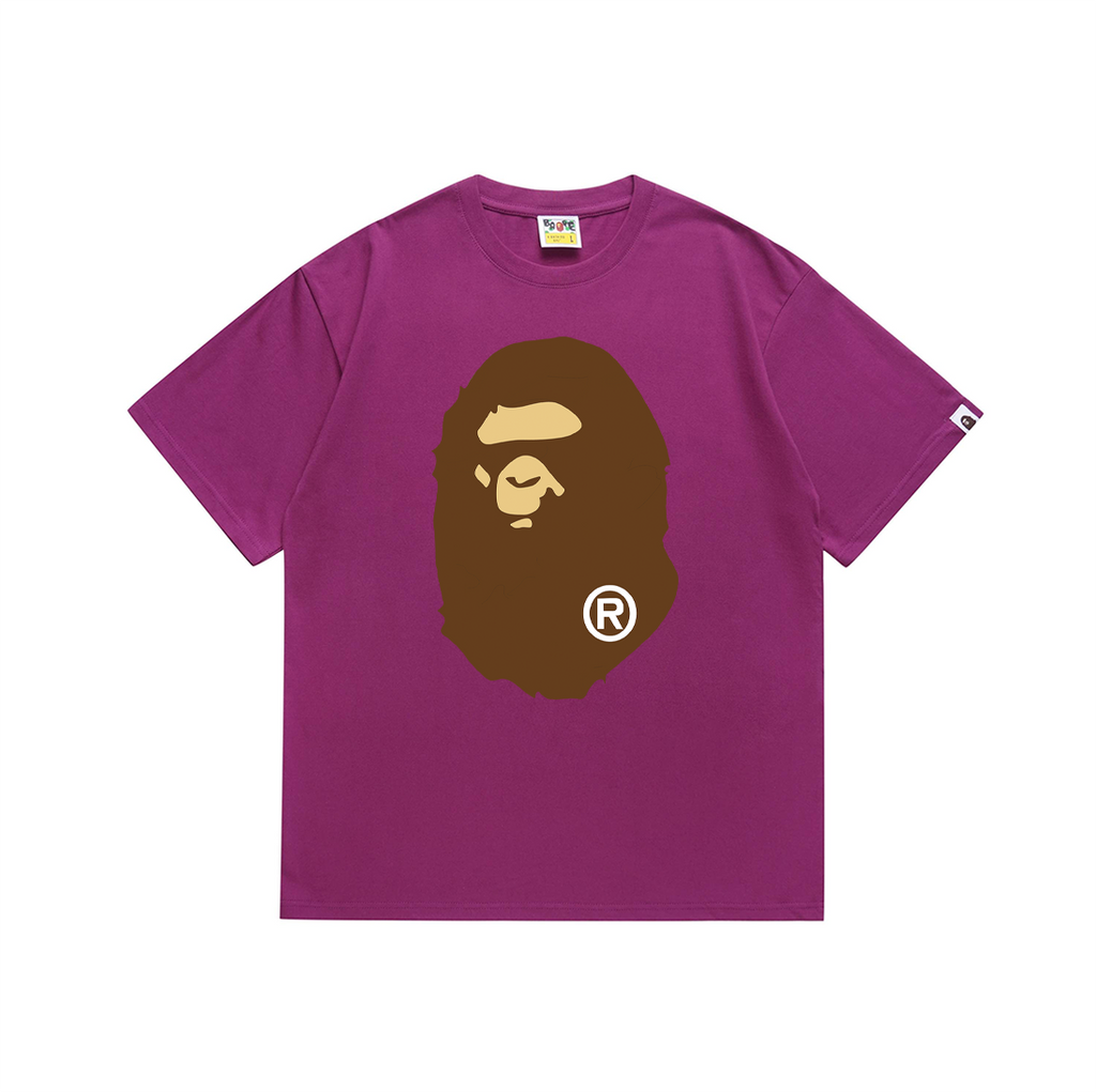 Bathing Shark and ape head print T-Shirt NextBlock