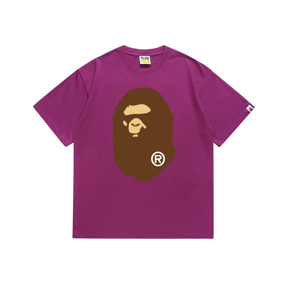 Bathing Shark and ape head print T-Shirt NextBlock