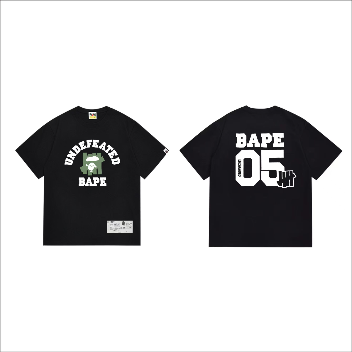 Bathing Shark and ape head print T-Shirt NextBlock