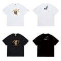 Bathing Shark and ape head print T Shirts NextBlock