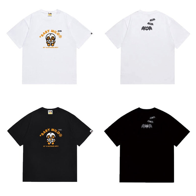 Bathing Shark and ape head print T Shirts NextBlock