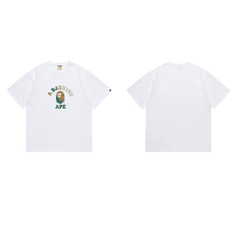 Bathing Shark and ape head print T Shirts NextBlock