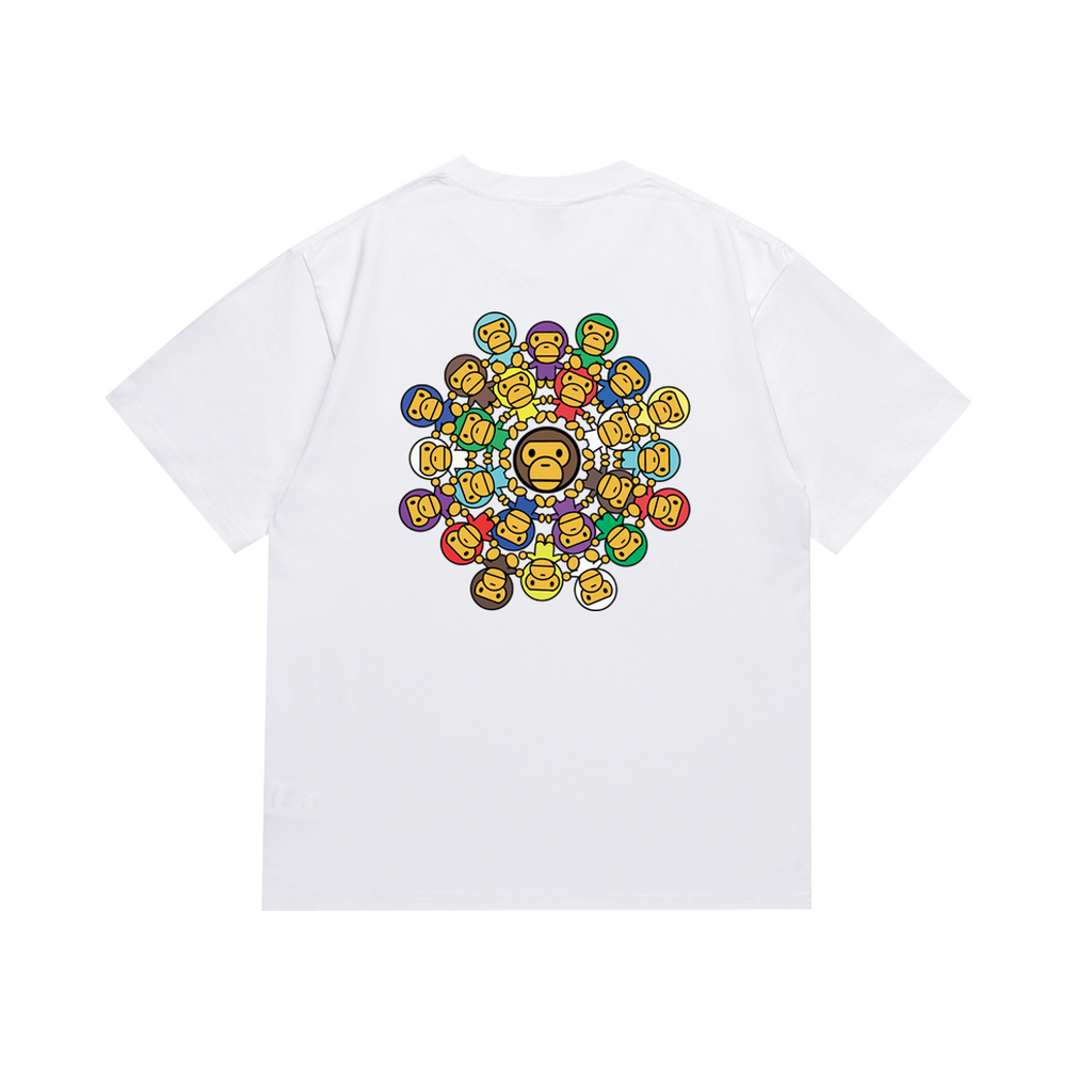 Bathing Shark and ape head print T Shirts NextBlock