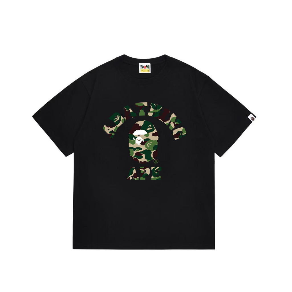 Bathing Shark and ape head print T-Shirt NextBlock