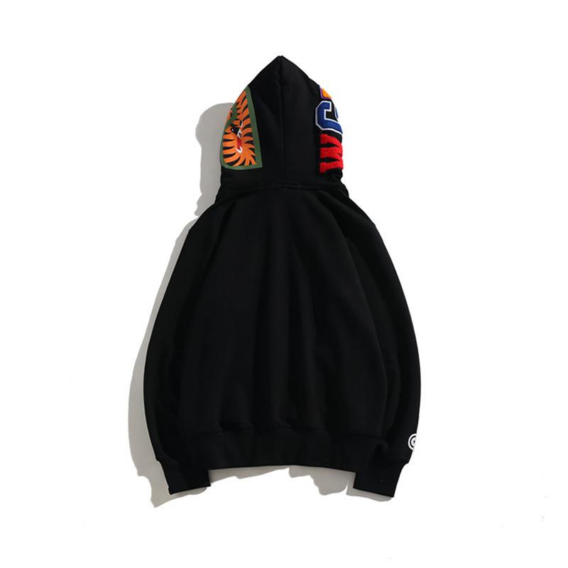 Bathing Shark and ape head print Hoodie Camouflage Cardigan Men's and Women's Sweater Hoodie Coat NextBlock