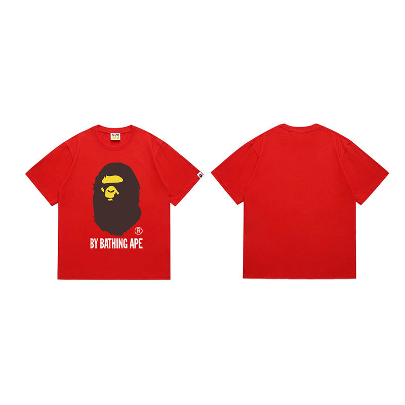 Bathing Shark and ape head print T Shirt NextBlock