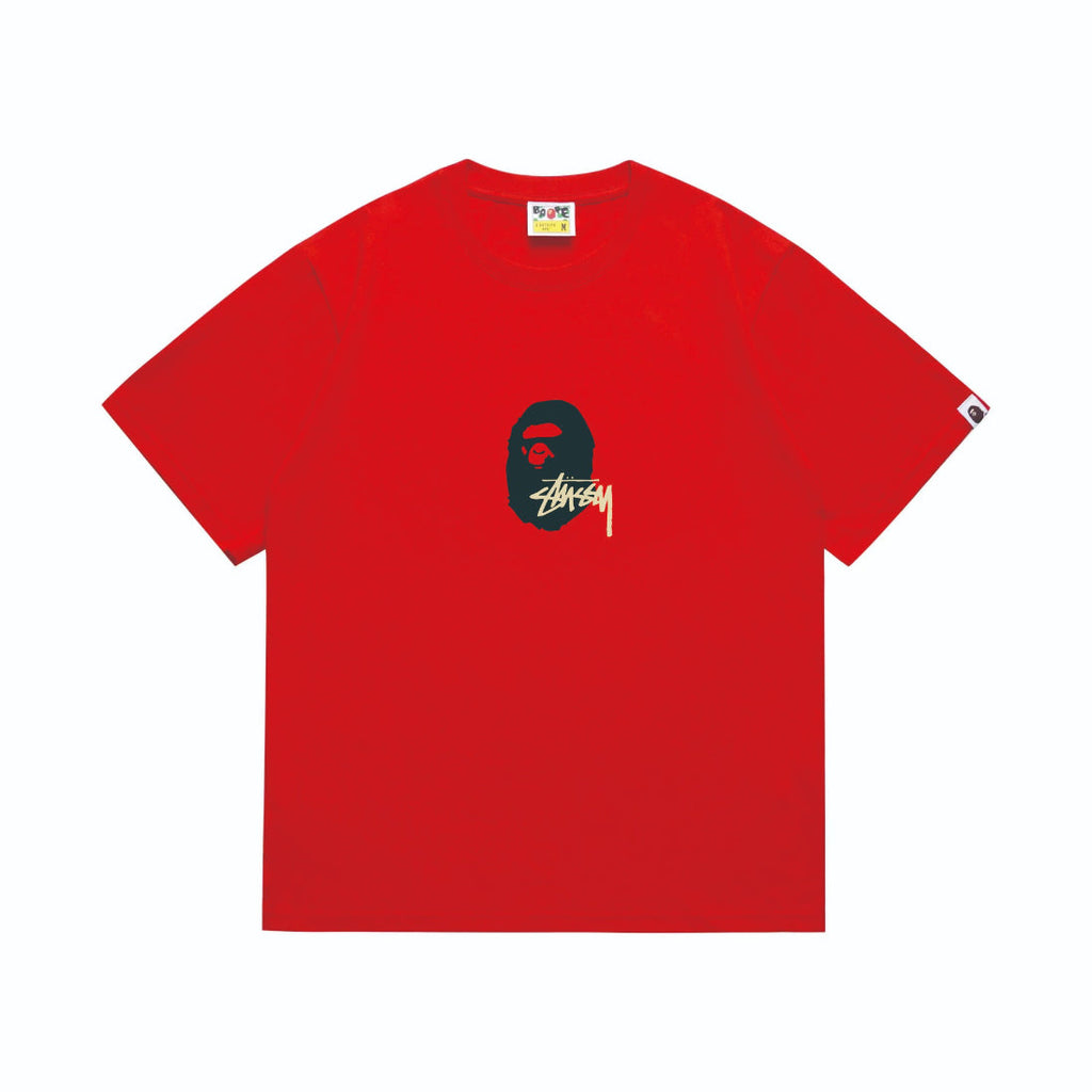 Bathing Shark and ape head print T-Shirt NextBlock