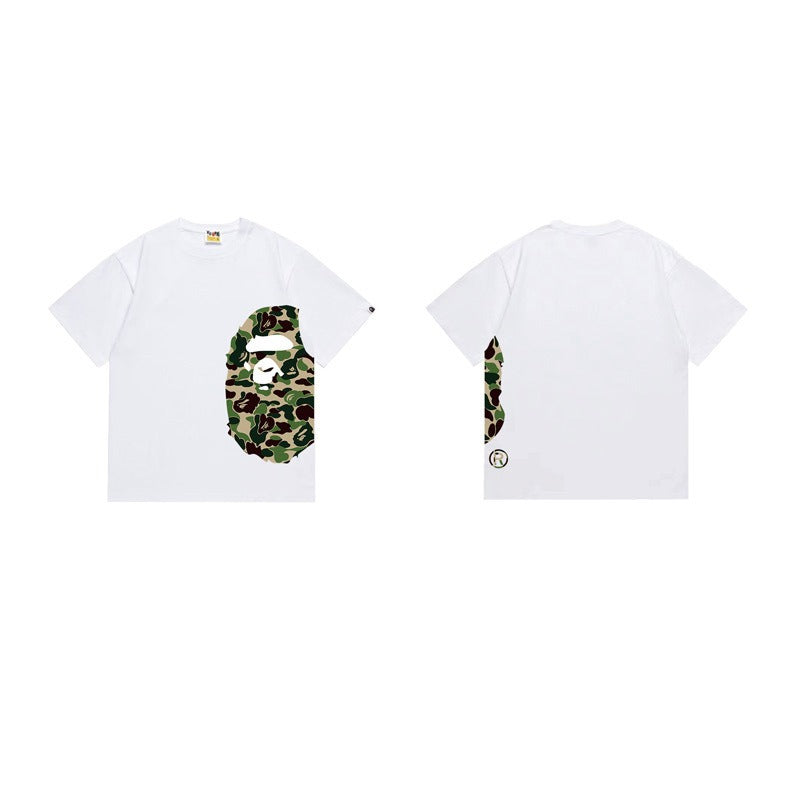 Bathing Shark and ape head print T Shirts NextBlock