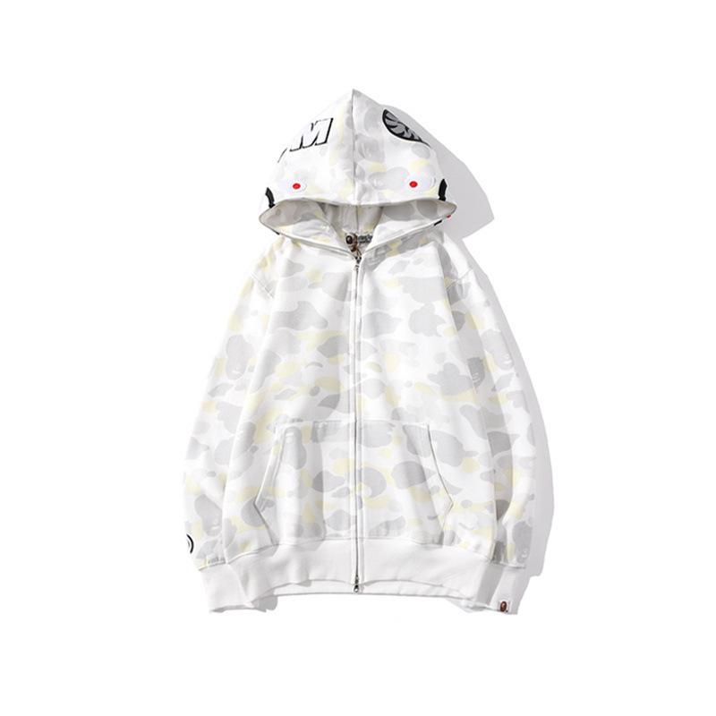 Bathing Shark and ape head print Hoodie Men's and Women's Luminous Spot Camouflage Sweater NextBlock